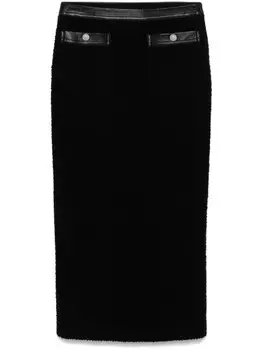 Nanushka юбка миди Xanthe, черный