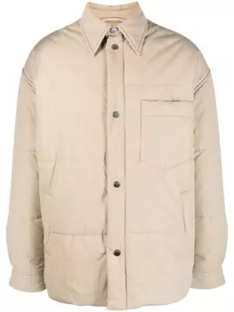 Nanushka утепленная куртка-рубашка Demas, нейтральный цвет