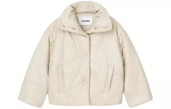 NANUSHKA Женская стеганая куртка кремового цвета