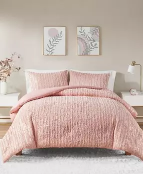 Naomi Комплект одеял из искусственного меха с металлическим принтом, Twin/Twin XL Intelligent Design, мультиколор