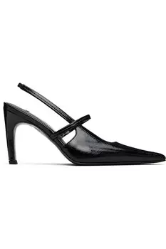 Наплак стилетто босоножки на ремешке Toteme, черный