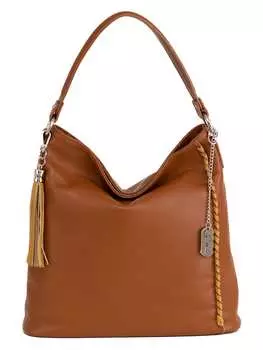 Наплечная сумка Anna Morellini, цвет camel - (b)35 x (h)34 x (t)12 cm