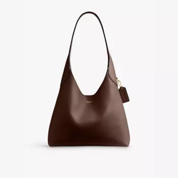 Наплечная сумка Coach Brooklyn из кожи, коричневый