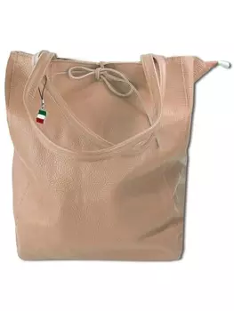 Наплечная сумка Florence Shopper, Schultertasche Leder altrosa ca. 28cm