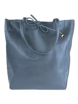 Наплечная сумка Florence Shopper, Schultertasche Leder blau ca. 28cm