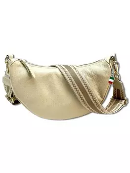 Наплечная сумка Florence Umhngetasche, Citytasche Leder beige ca. 33cm