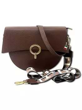 Наплечная сумка Florence Umhngetasche, Citytasche Leder dunkelbraun ca. 30cm
