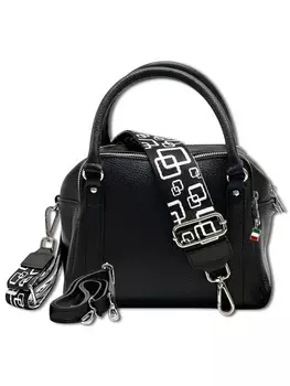 Наплечная сумка Florence Umhngetasche, Citytasche Leder schwarz ca. 22cm