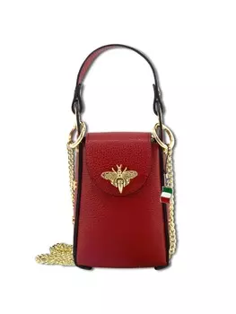 Наплечная сумка Florence Umhngetasche Leder rot ca. 13cm