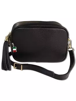 Наплечная сумка Florence Umhngetasche Leder schwarz ca. 20cm