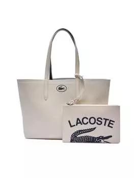 Наплечная сумка Lacoste, черный/белый