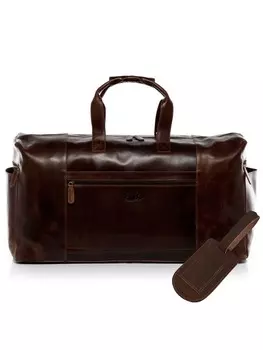 Наплечная сумка SID & VAIN Leder-Reisetasche Leder Weekender Unisex BRISTOL, коричневый