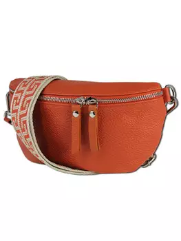 Наплечная сумка Toscanto Grteltasche Leder orange, papaya, mehrfarbig ca. 25cm