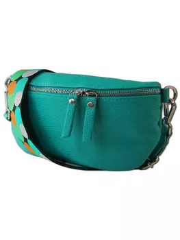 Наплечная сумка Toscanto Grteltasche Leder trkis, mehrfarbig ca. 25cm