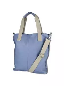 Наплечная сумка Toscanto Schultertasche, Shopper Leder hellblau ca. 44cm