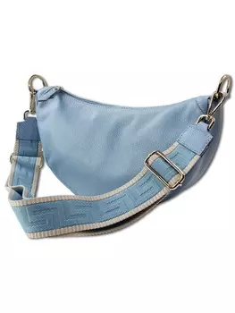 Наплечная сумка Toscanto Umhngetasche, Citytasche Leder hellblau ca. 33cm