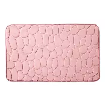 Напольные ковры, простые впитывающие чистую воду, сплошной цвет, противоскользящая входная дверь, ванная комната для дома, розовый, размеры: 50*80 см Stuttg