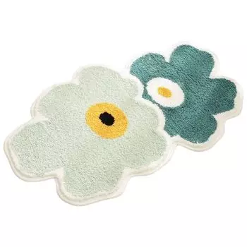 Напольный ковер, нескользящая текстура, декоративные цветы, функциональный, хорошо впитывающий, ультрамягкий, милый, в форме цветка, напольный ковер для ванной комнаты, товары для дома-A, размеры: 50x80 см Stuttg, мультиколор