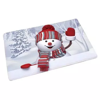 Напольный ковер, нескользящий водопоглощающий коврик с милым принтом снеговика, напольный ковер для гостиной, копия для входной двери-H Stuttg, мультиколор
