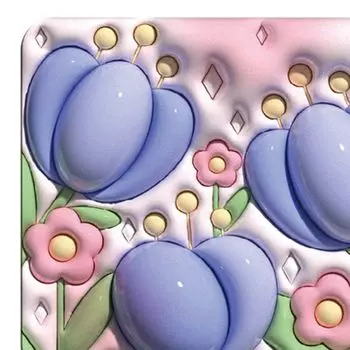 Напольный коврик 3D визуальное воздействие, быстросохнущая диатомовая грязь 40x60 см, противоскользящий напольный коврик для ванной комнаты с цветочным узором, ежедневное использование-F Stuttg, мультиколор