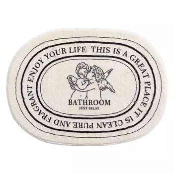 Напольный коврик, быстросохнущий, легко чистится, сильное водопоглощение, полиэстер, скандинавский стиль, черно-белый, нескользящий коврик для ванной комнаты, украшение дома-C, размеры: 50x80 см Stuttg, мультиколор