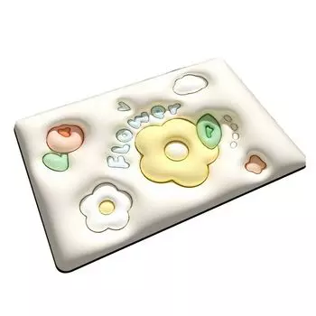 Напольный коврик Пыленепроницаемый Мягкий Удобный Легко чистящийся 40x60 см 3D цветочный узор Ванная комната Галька Деревянный ковер Домашний декор-C Stuttg, мультиколор