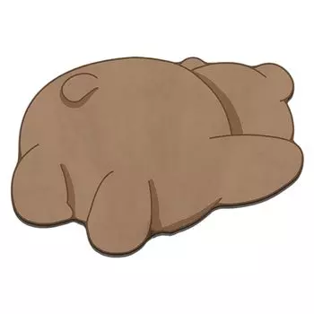 Напольный коврик с рисунком, быстросохнущий, нескользящий, мягкий, из гальки, из древесной грязи, медведя, панды, кухонный ковер, коврик для дома, переноска, размеры: 40x60 см Stuttg, мультиколор