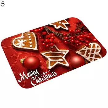 Напольный коврик с рождественским рисунком, нескользящий фланелевый входной коврик, домашний коврик, украшение-5 Stuttg, мультиколор