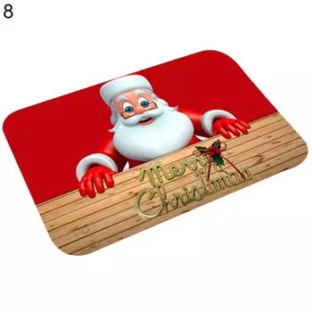 Напольный коврик с рождественским узором, нескользящий фланелевый входной коврик, домашний коврик, украшение-8 Stuttg, мультиколор