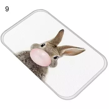 Напольный коврик с животным рисунком, антимасляный фланелевый неувядаемый моющийся коврик для отеля-9 Stuttg, мультиколор