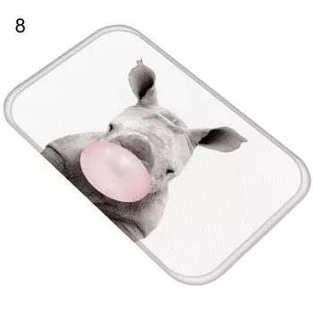 Напольный коврик с животным рисунком, антимасляный фланелевый неувядаемый моющийся коврик для отеля-8 Stuttg, мультиколор