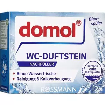 Наполнитель ароматического камня для унитаза, синий ополаскиватель domol, 80 g