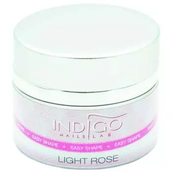 Наращивающий покрывающий гель для ногтей 5 мл, покрытие 80%, удобная кисточка Indigo Easy Shape Light Rose