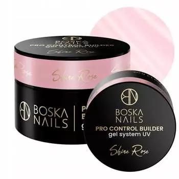 Наращивающий УФ-гель для ногтей, 30 мл Boska Nails, Pro Control Builder Shine Rose