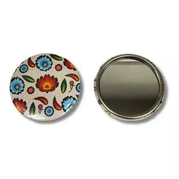 Народное зеркало из Ловича, бежевые цветы., inna, бежевый