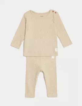 Наряд из 2 предметов с высоким содержанием хлопка (0–1 год) Marks & Spencer