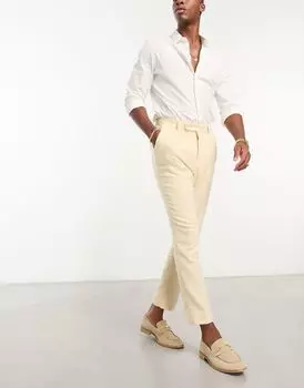Нарядные зауженные брюки из смесовой шерсти ASOS DESIGN