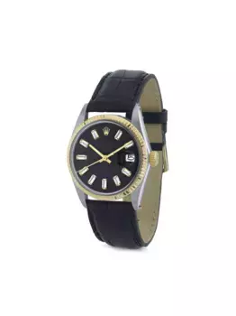 Наручные часы Datejust 35 мм Lizzie Mandler Fine Jewelry, черный