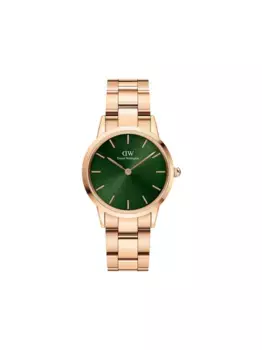 Наручные часы Iconic Link 36 мм Daniel Wellington, зеленый