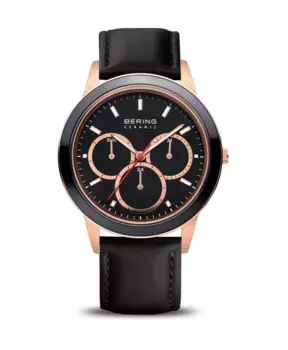 Наручные часы керамический браслет 40 мм нержавеющая сталь керамика серебристая блестящая 33840-446 Bering, черный