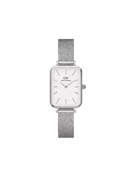 Наручные часы Quadro Pressed 20 мм Daniel Wellington, серебристый