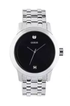 Наручные часы с бриллиантами черного и серебристого цвета Guess Factory