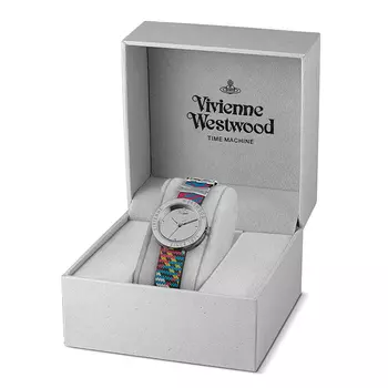 Наручные часы с кварцевым механизмом 30 мм, серебристый циферблат, женские часы Vivienne Westwood