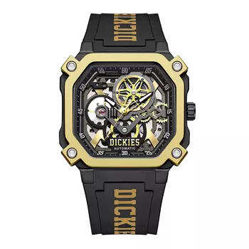 Наручные часы с механическим механизмом, силиконовым ремешком, вырезным циферблатом, унисекс Dickies