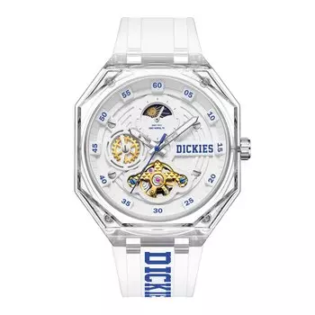 Наручные часы Starlight Collection с механическим механизмом, силиконовым ремешком и скелетонированным циферблатом, унисекс Dickies