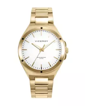Наручные мужские часы с золотым корпусом и браслетом из стали Ip Viceroy, золотой