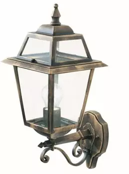 Наружный настенный светильник Licht-Erlebnisse NEW ORLEANS цвет schwarz-gold/transparent