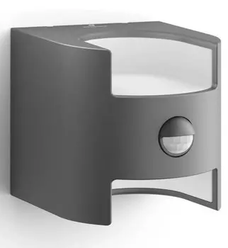 Наружный свет с датчиком Philips Gras, антрацитовый