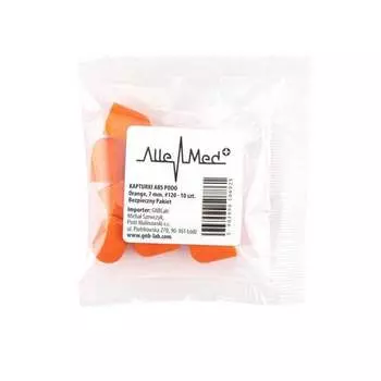 Насадки для педикюра 7 мм, зернистость 120, ABS Podo AlleMed, Оранжевые, 10 шт. Molly Lac