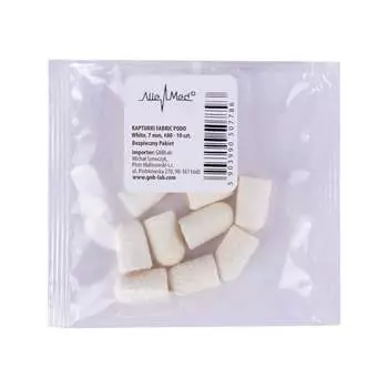 Насадки для педикюра 7 мм, зернистость 80, Ткань Podo AlleMed White, 10 шт. Molly Lac